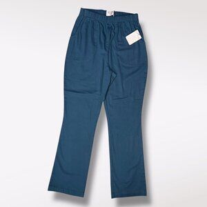NWT Mainstreet Blues High Rise Pants Stretch Teal Elastic Waist Size 14W